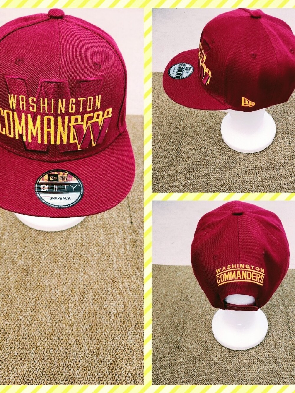 WASHINGTON COMMANDERS NFL FOOTBALL SNAPBACK HAT.